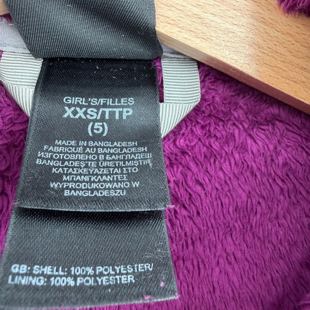 The North Face Girl's Osito Fleece Full Zip Jacket XXS 5 Purple